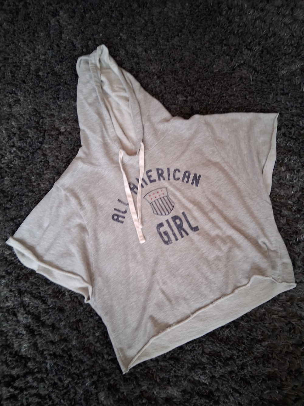 Colsie Light Gray 'All American Girl' Hooded Tee